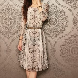 J. Crew collection 100% silk snake print dress
